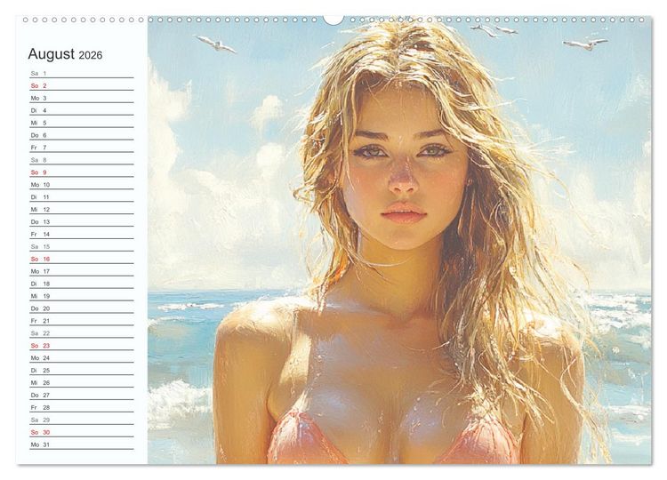Produktbild: Frauen im Sommer. Lebensfreude, Sonne und Strand (Wandkalender 2026 DIN A2 quer), CALVENDO Monatskalender