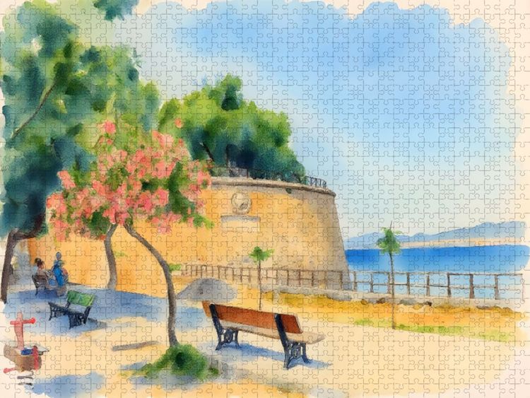 Produktbild: CALVENDO Puzzle Rythymno | 1000 Teile Lege-Gr&ouml;&szlig;e 64x48cm Foto-Puzzle f&uuml;r gl&uuml;ckliche Stunden