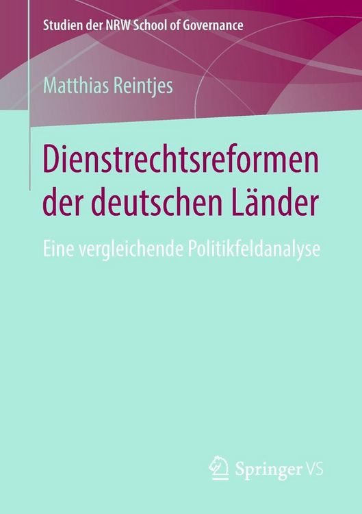 Produktbild: Dienstrechtsreformen der deutschen L&auml;nder