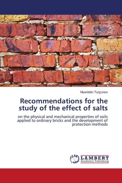 Produktbild: Recommendations for the study of the effect of salts