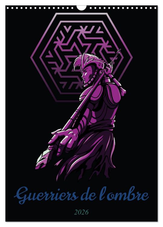 Produktbild: Guerriers de l'ombre (Calendrier mural 2026 DIN A3 horizontal), CALVENDO calendrier mensuel