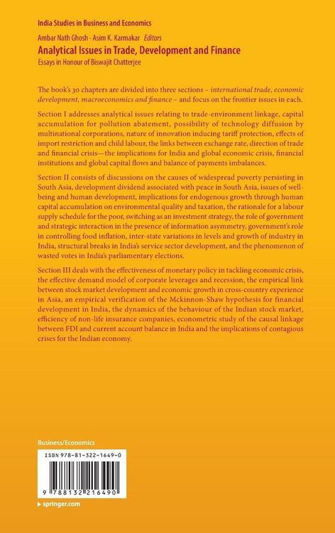 Produktbild: Analytical Issues in Trade, Development and Finance
