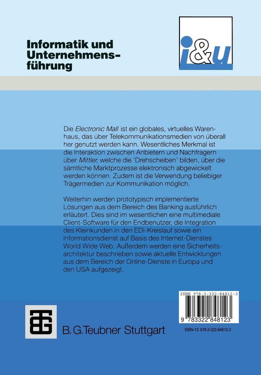 Produktbild: Electronic Mall: Banking und Shopping in globalen Netzen