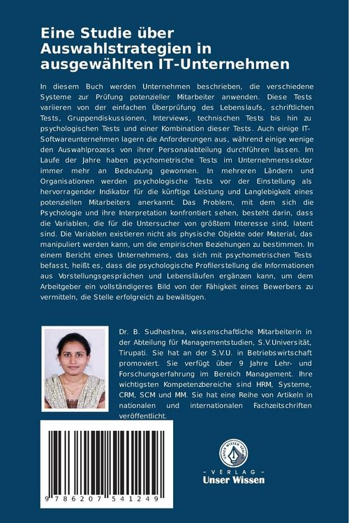 Produktbild: Eine Studie &uuml;ber Auswahlstrategien in ausgew&auml;hlten IT-Unternehmen