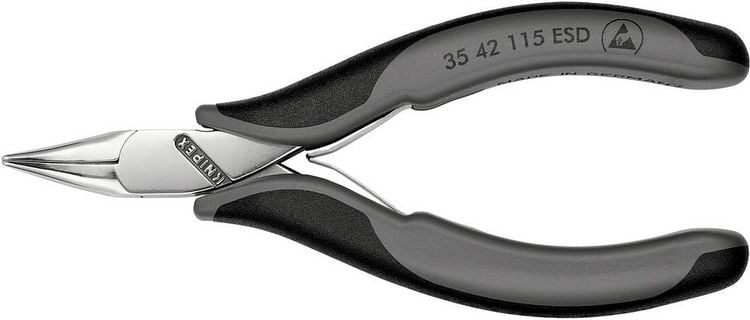 Produktbild: Knipex 35 42 115 ESD ESD Spitzzange 45&deg; gebogen 115mm