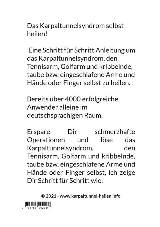 Produktbild: Das Karpaltunnelsydrom selbst heilen!