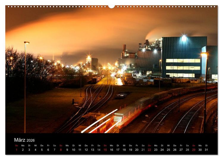 Produktbild: Duisburg Nachtmomente 2026 (Wandkalender 2026 DIN A2 quer), CALVENDO Monatskalender