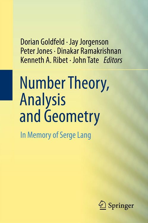 Produktbild: Number Theory, Analysis and Geometry