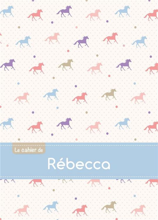 Produktbild: Cahier rebecca blanc,96p,a5 chevaux