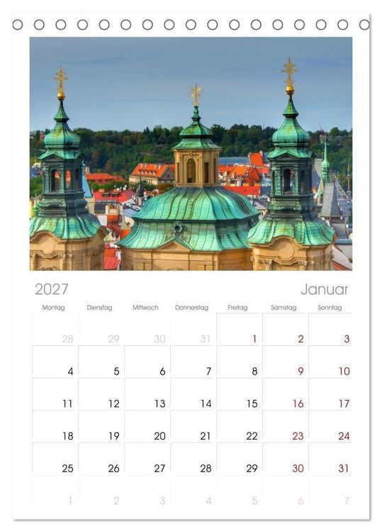 Produktbild: Tischplaner 2027 - Prag. Du bist so sch&ouml;n (A5 Tischkalender zum Aufstellen) CALVENDO