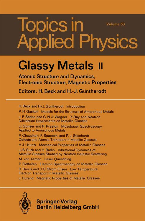 Produktbild: Glassy Metals II