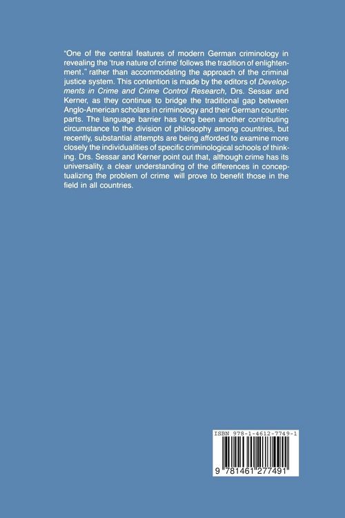 Produktbild: Developments in Crime and Crime Control Research