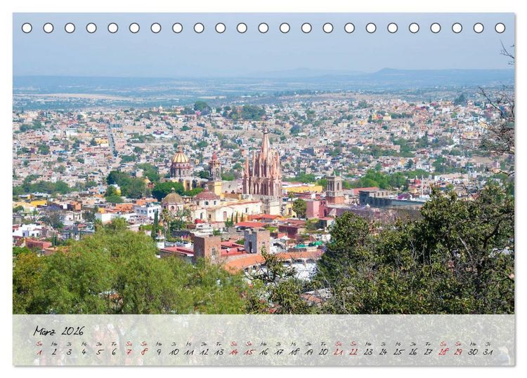 Produktbild: Mexiko - Bunte Vielfalt in Stadt und Land (Tischkalender 2026 DIN A5 quer), CALVENDO Monatskalender