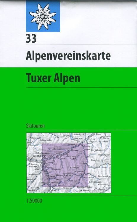 Produktbild: DAV Alpenvereinskarte 33 Tuxer Alpen 1 : 50 000 Skirouten