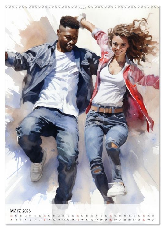 Produktbild: Hip Hop Boys. Dynamik und Energie (Wandkalender 2026 DIN A2 hoch), CALVENDO Monatskalender