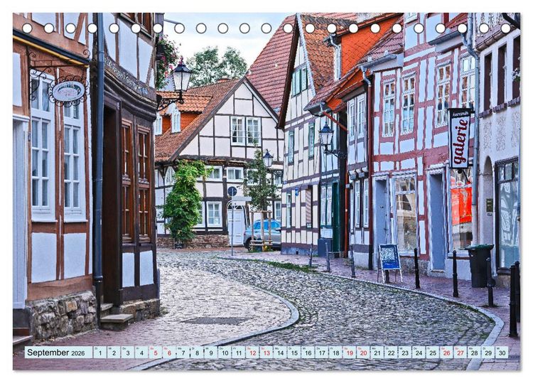 Produktbild: Hameln - Fachwerk und Weserrenaissance (Tischkalender 2026 DIN A5 quer), CALVENDO Monatskalender