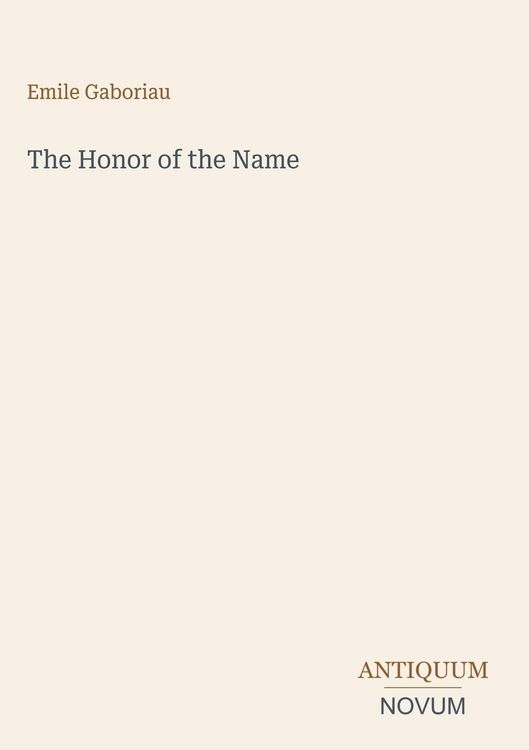 Produktbild: The Honor of the Name