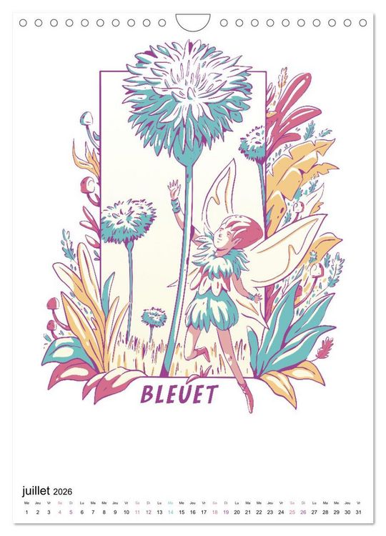 Produktbild: Monde enchant&eacute; de fleurs (Calendrier mural 2026 DIN A4 horizontal), CALVENDO calendrier mensuel