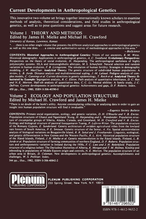 Produktbild: Current Developments in Anthropological Genetics