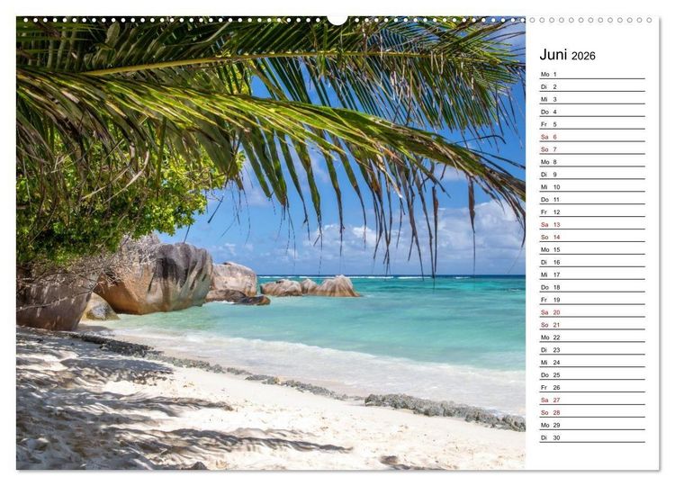 Produktbild: Seychellen: La Digue und Mah&eacute; - zwei Trauminseln (Wandkalender 2026 DIN A2 quer), CALVENDO Monatskalender