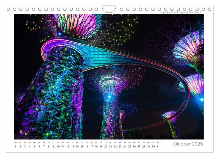 Produktbild: Singapur: Zwischen Wolkenkratzern und Superb&auml;umen (Wandkalender 2026 DIN A4 quer), CALVENDO Monatskalender