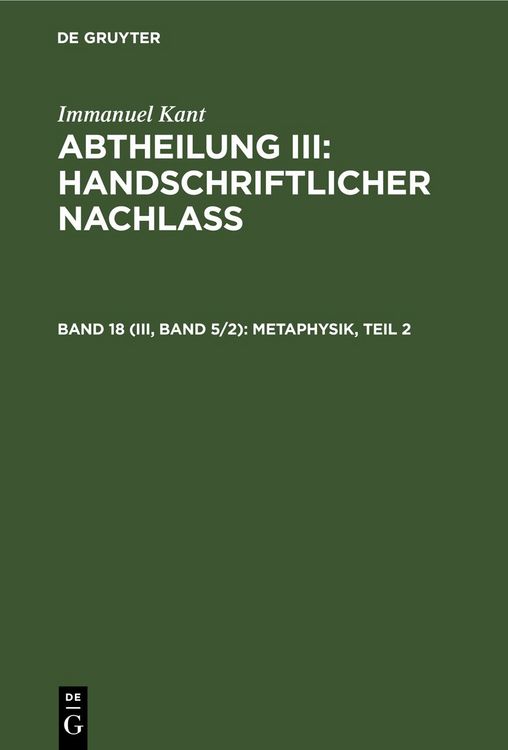 Produktbild: Metaphysik, Teil 2