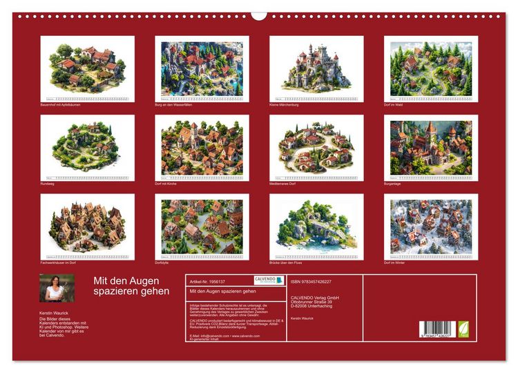 Produktbild: Mit den Augen spazieren gehen (Wandkalender 2026 DIN A2 quer), CALVENDO Monatskalender