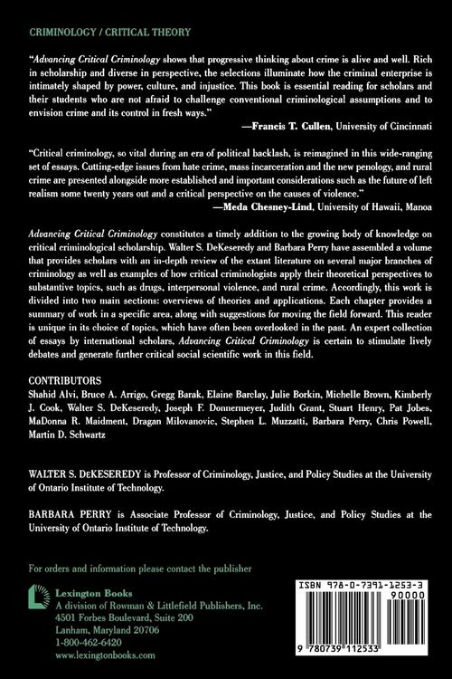 Produktbild: Advancing Critical Criminology