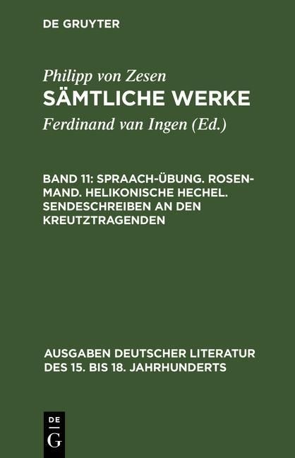 Produktbild: Spraach-&Uuml;bung. Rosen-Mand. Helikonische Hechel. Sendeschreiben an den Kreutztragenden