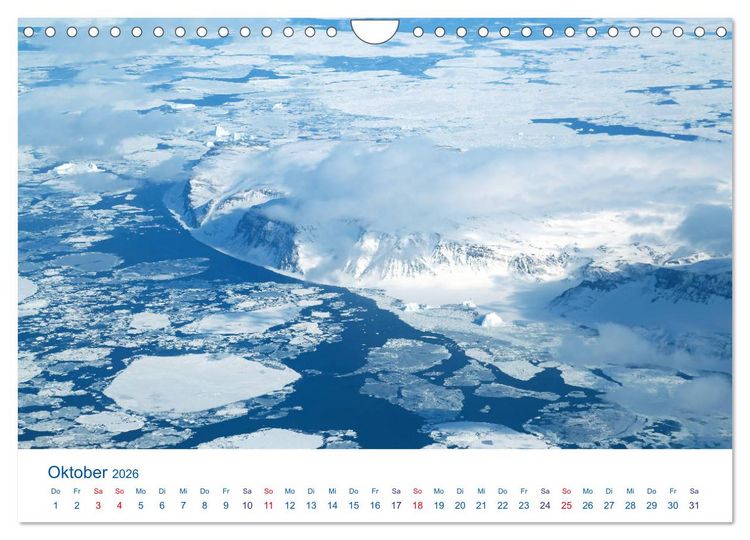 Produktbild: Polarflug Kurs Nordpol (Wandkalender 2026 DIN A4 quer), CALVENDO Monatskalender