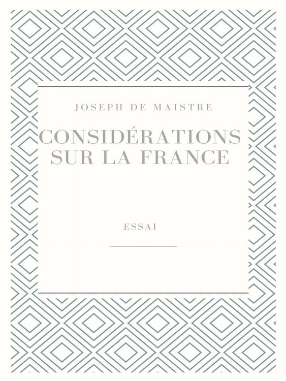 Produktbild: Consid&eacute;rations sur la France