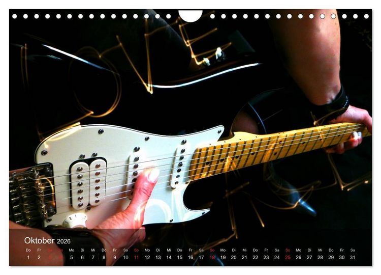 Produktbild: Rockgitarren Power (Wandkalender 2026 DIN A4 quer), CALVENDO Monatskalender