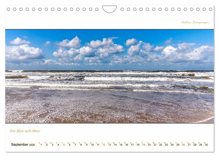 Produktbild: NORDERNEY PANORAMA (Wandkalender 2026 DIN A4 quer), CALVENDO Monatskalender