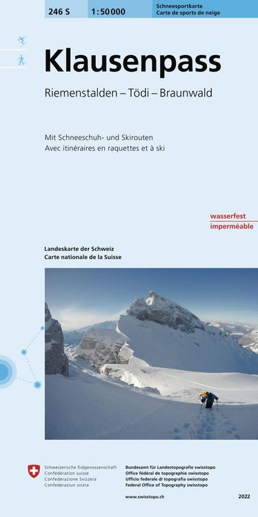 Produktbild: 246S Klausenpass Schneesportkarte