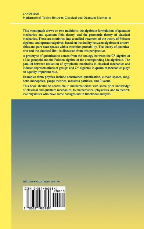 Produktbild: Mathematical Topics Between Classical and Quantum Mechanics