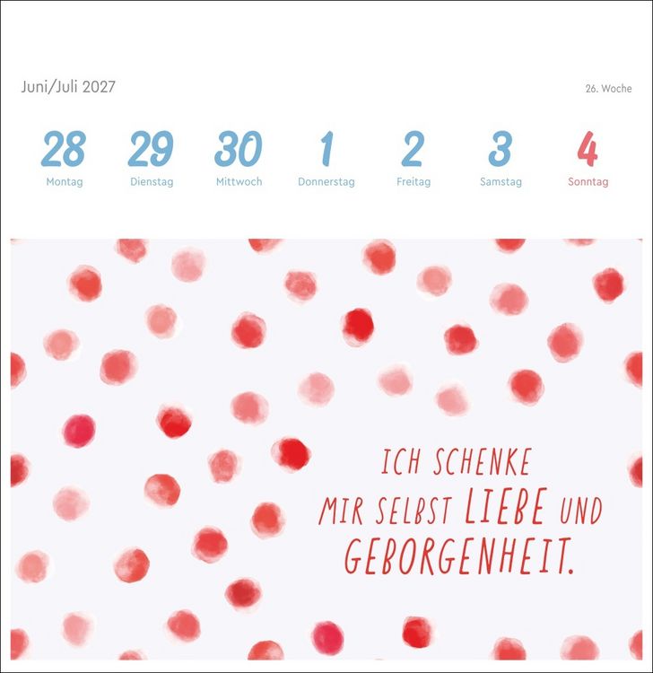 Produktbild: Ich bin einzigartig und wertvoll Premium-Postkartenkalender 2027 - 53 Affirmationskarten f&uuml;r das Jahr