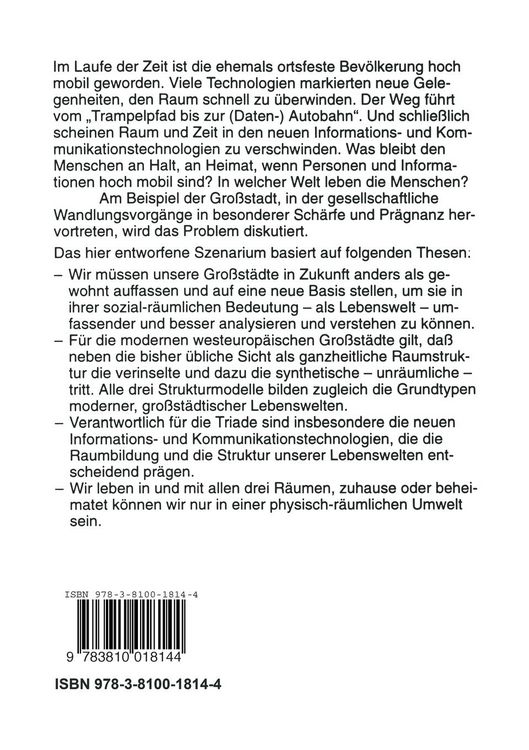 Produktbild: Die dreiteilige Gro&szlig;stadt als Heimat