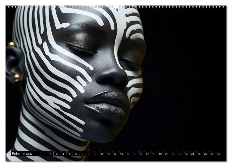 Produktbild: Faszination Bodypainting (hochwertiger Premium Wandkalender 2026 DIN A2 quer), Kunstdruck in Hochglanz