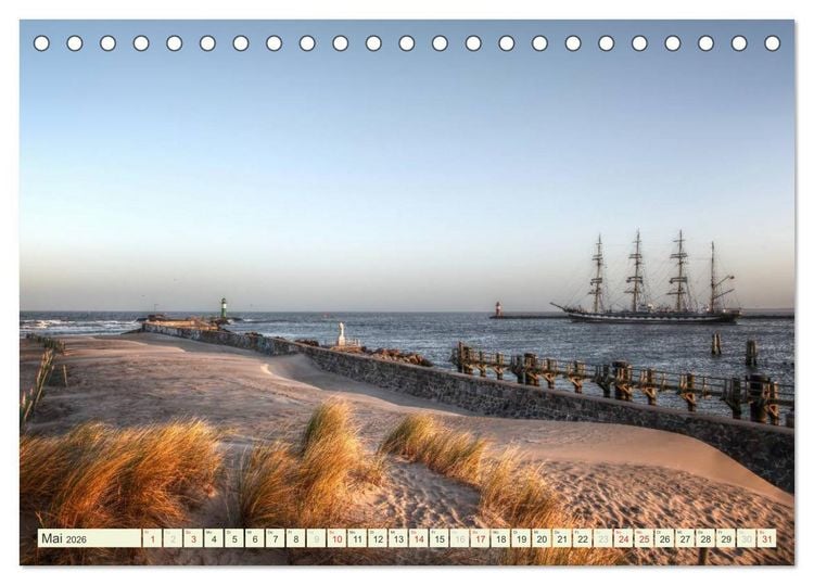 Produktbild: Ostsee - Impressionen (Tischkalender 2026 DIN A5 quer), CALVENDO Monatskalender