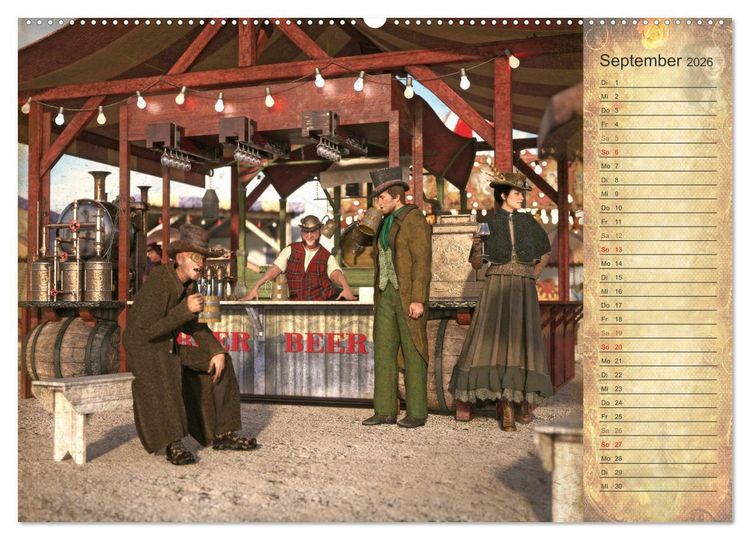Produktbild: Steampunk Carnival (Wandkalender 2026 DIN A2 quer), CALVENDO Monatskalender