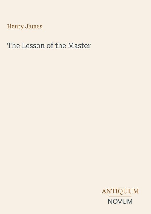Produktbild: The Lesson of the Master