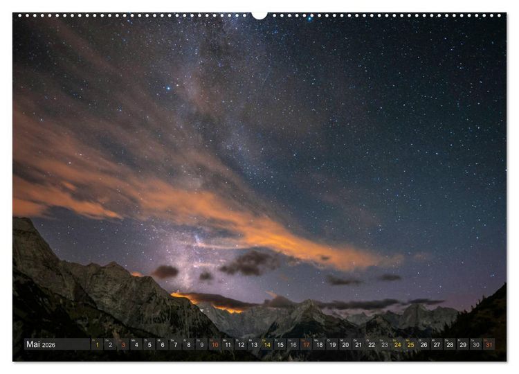 Produktbild: Himmelslichter - Mond und Sterne (Wandkalender 2026 DIN A2 quer), CALVENDO Monatskalender