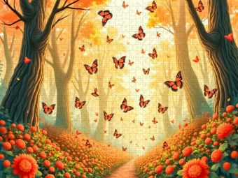 Produktbild: CALVENDO Puzzle Monarchfalter-Migration in Mexiko | 1000 Teile Lege-Gr&ouml;&szlig;e 64x48cm Foto-Puzzle f&uuml;r gl&uuml;ckliche Stunden