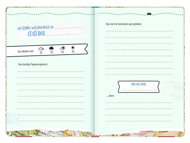 Produktbild: Reisetagebuch (Landkarte)