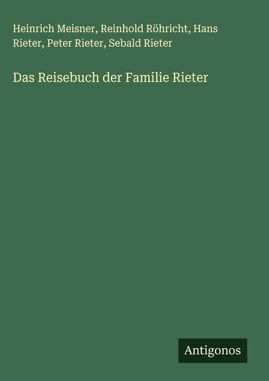 Produktbild: Das Reisebuch der Familie Rieter