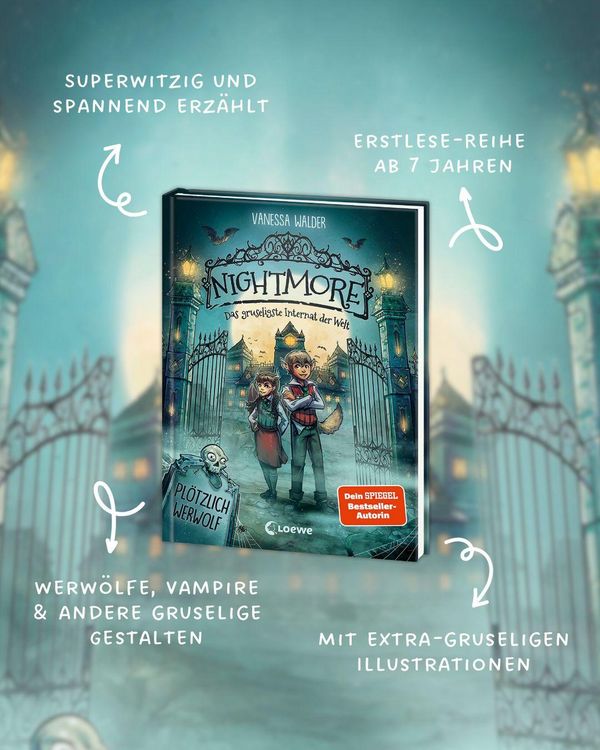 Produktbild: Nightmore - Das gruseligste Internat der Welt (Band 1) - Pl&ouml;tzlich Werwolf