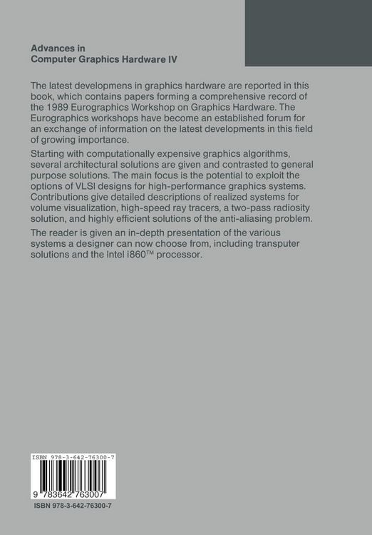 Produktbild: Advances in Computer Graphics Hardware IV