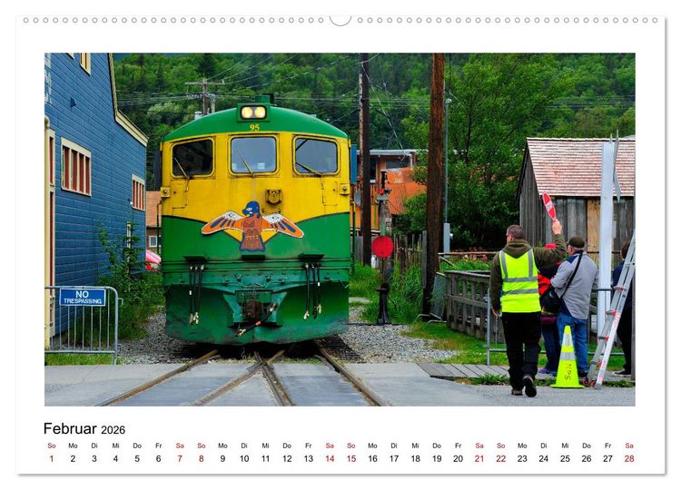 Produktbild: Destination SKAGWAY - Eine legend&auml;re Eisenbahnfahrt in Alaska (Wandkalender 2026 DIN A2 quer), CALVENDO Monatskalender