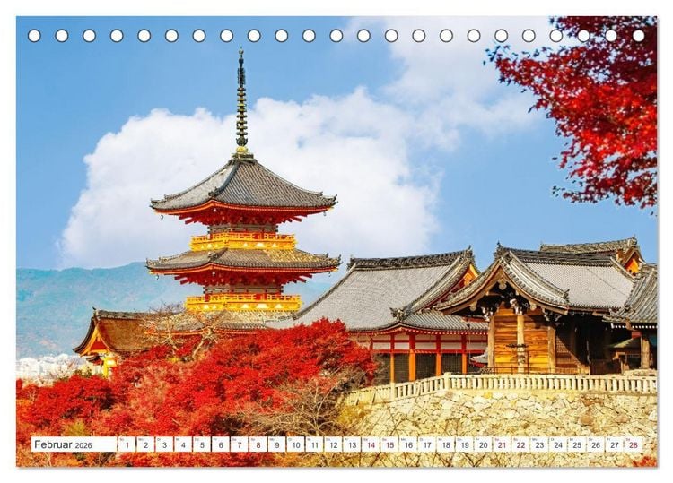 Produktbild: Herbst in Japan (Tischkalender 2026 DIN A5 quer), CALVENDO Monatskalender