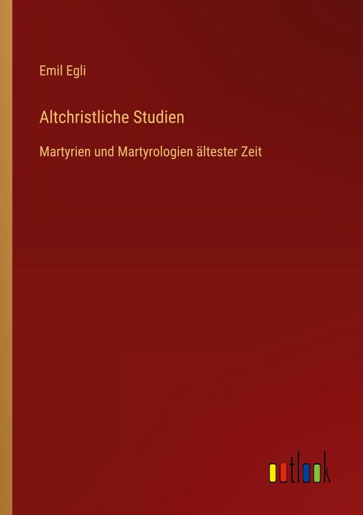 Produktbild: Altchristliche Studien